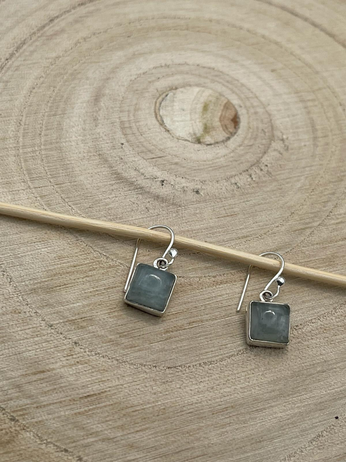Jadeite Earrings - Set in 925 Sterling Silver.