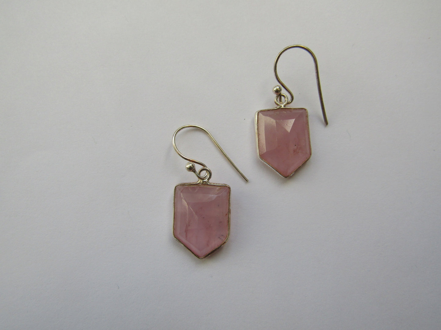 Rose Quartz Earrings Vermeil Gold