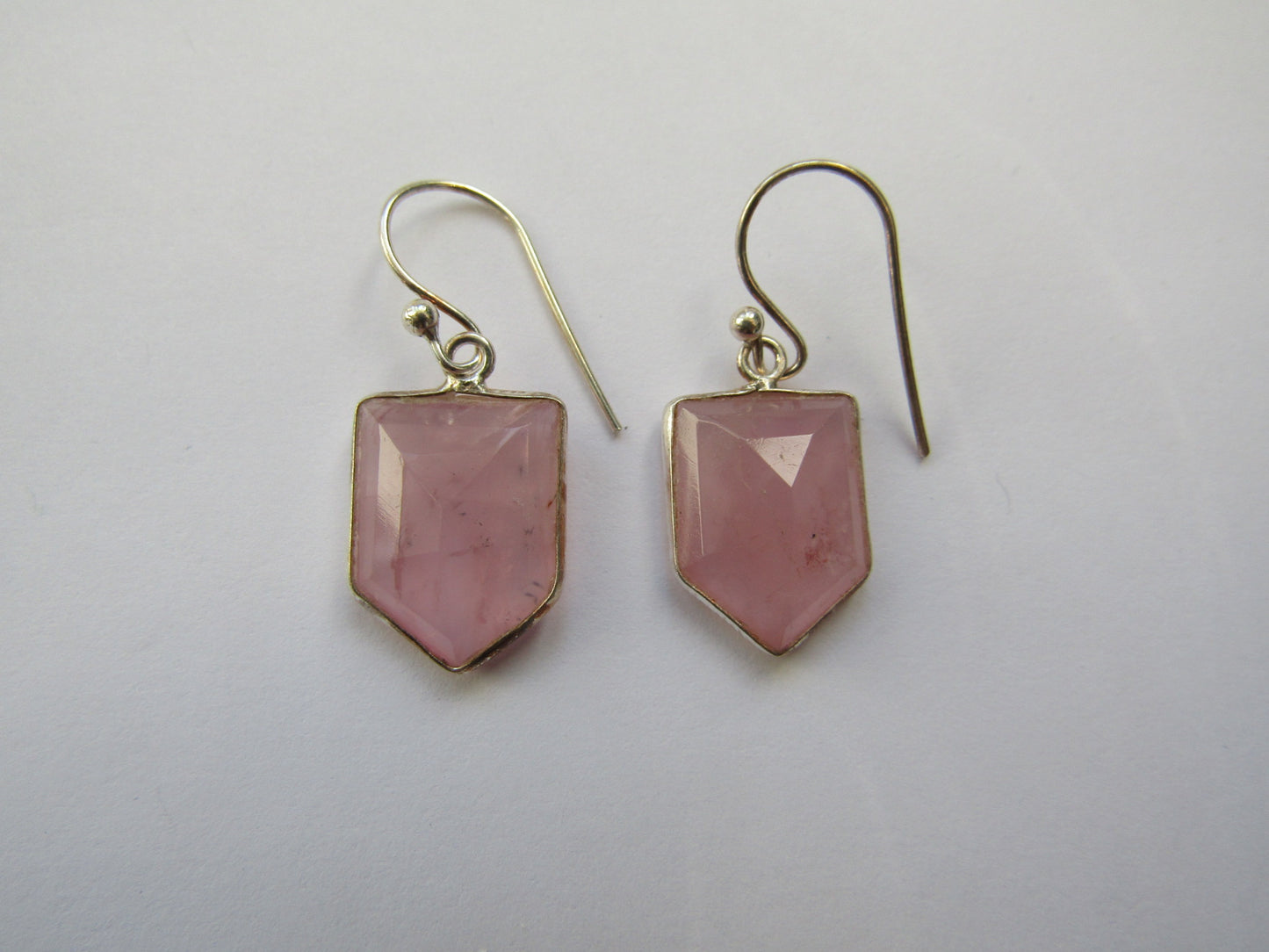 Rose Quartz Earrings Vermeil Gold