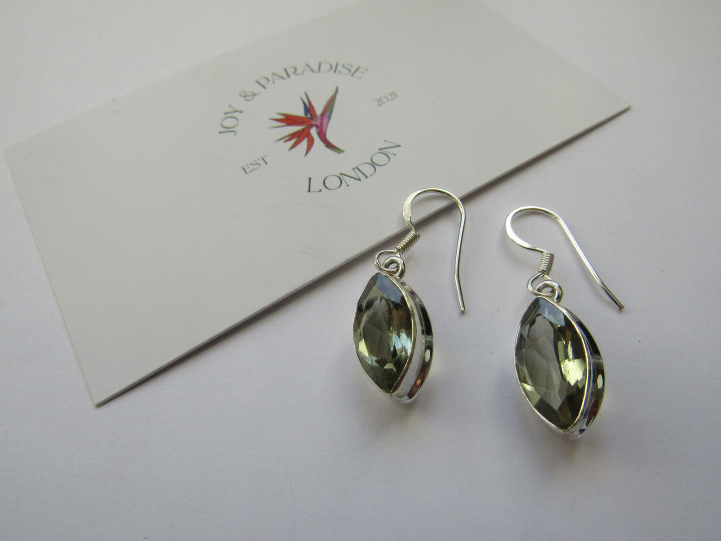 Peridot Earrings -Set in 925 Sterling Silver.