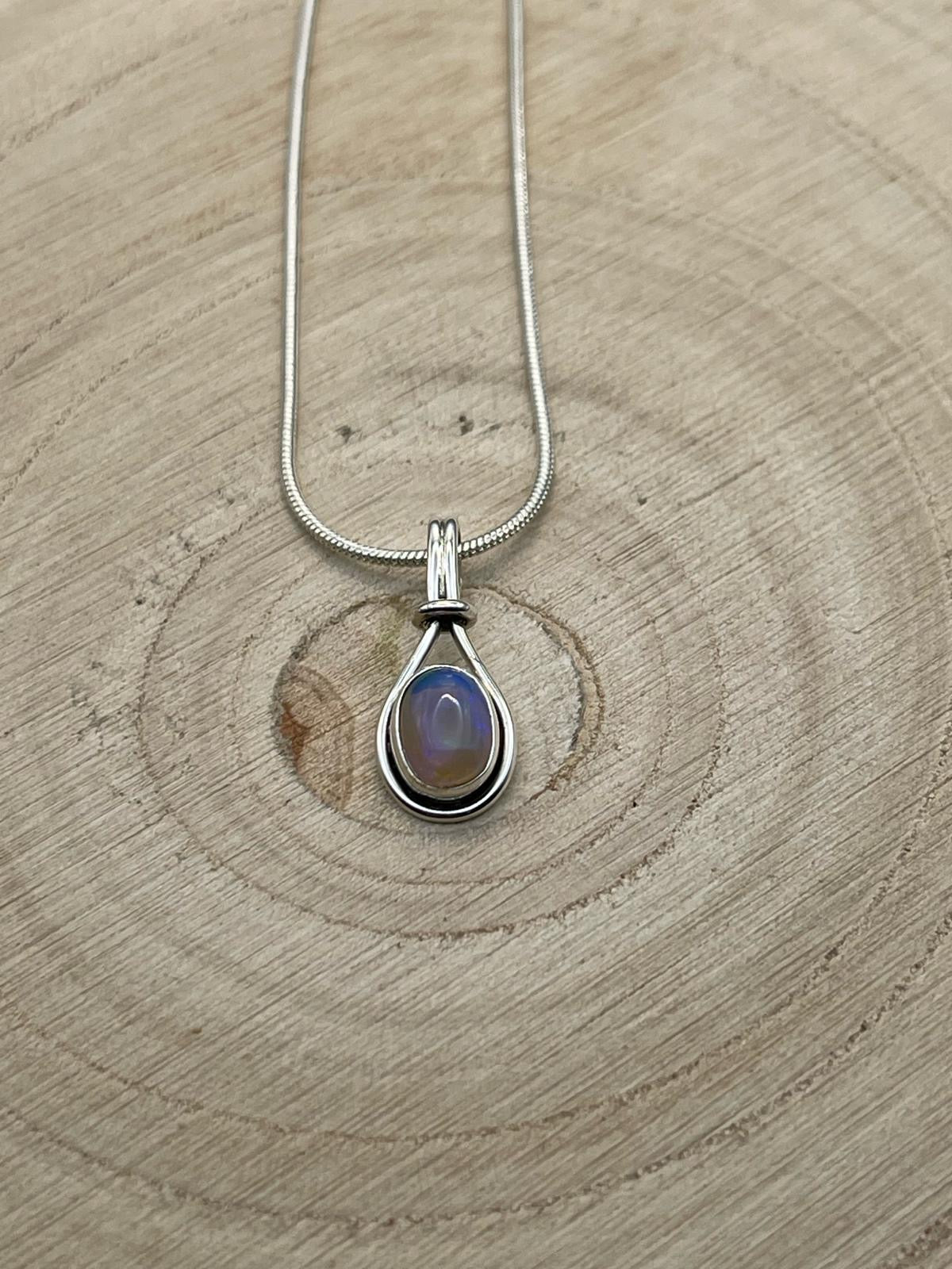 Opal pendant - Set in 925 Sterling Silver.