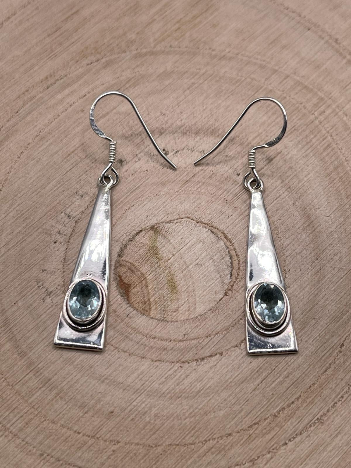 Topaz Earrings - Set in 925 Sterling Silver.